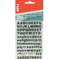 Litery samoprzylepne APLI, 40mm, czarne