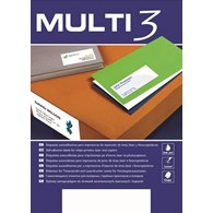 Etykiety uniwersalne MULTI 3, 210x297mm, prostokątne, białe 100 ark.