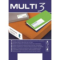 Etykiety uniwersalne MULTI 3, 64x33,9mm, zaokrąglone, białe