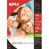 Papier fotograficzny APLI Best Price Photo Paper, A4, 140gsm, błyszczący, 100ark.