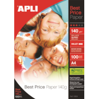 Papier fotograficzny APLI Best Price Photo Paper, A4, 140gsm, błyszczący, 100ark.