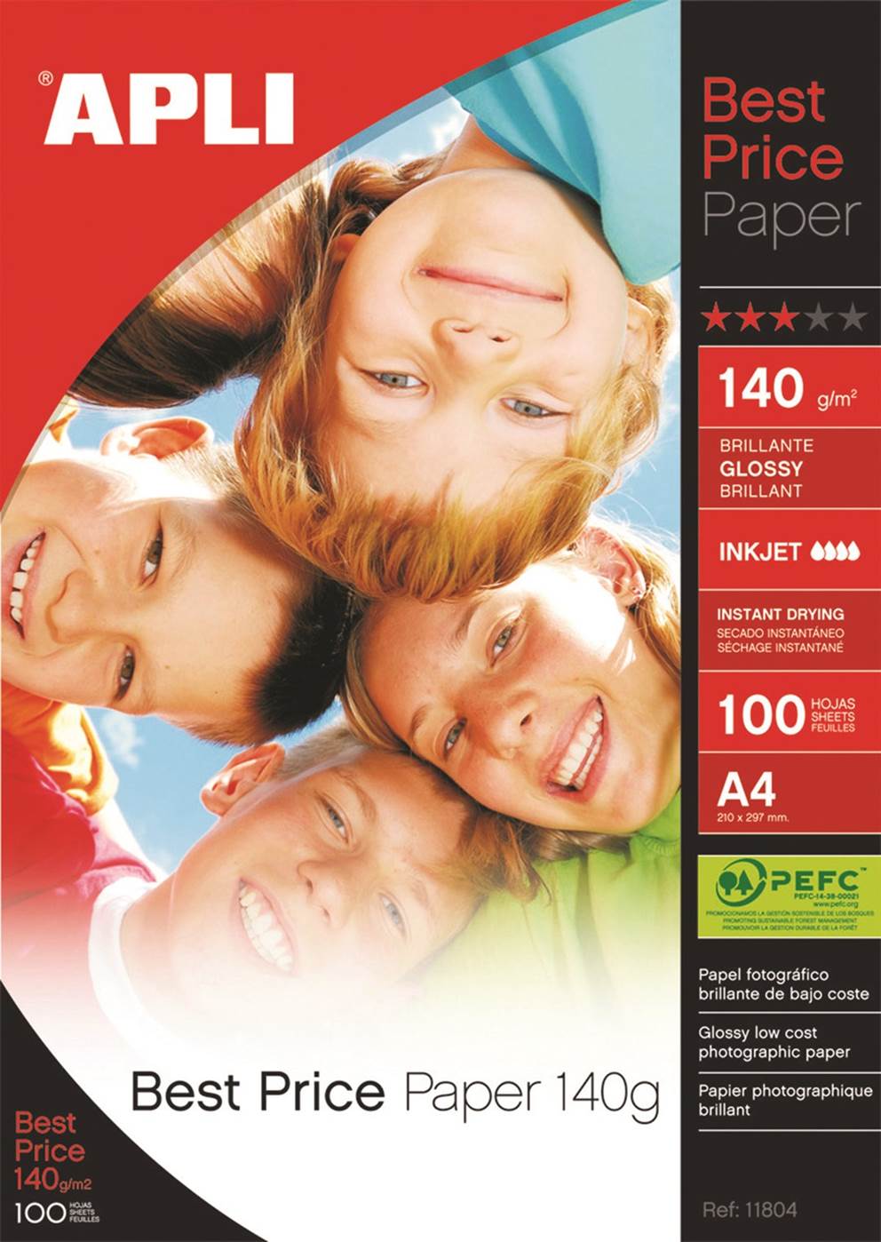 Papier fotograficzny APLI Best Price Photo Paper, A4, 140gsm, błyszczący, 100ark.