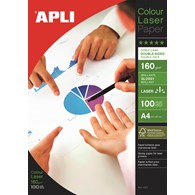 Papier fotograficzny APLI Glossy Laser Paper, A4, 160gsm, błyszczący, 100ark.