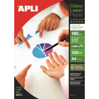 Papier fotograficzny APLI Glossy Laser Paper, A4, 160gsm, błyszczący, 100ark.