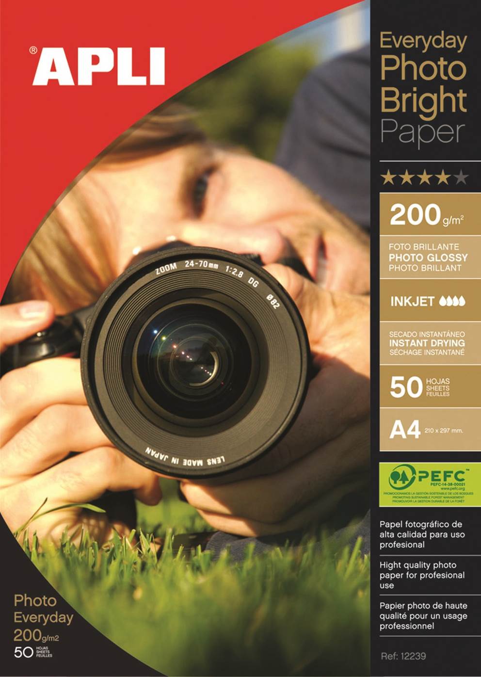 Papier fotograficzny APLI Everyday Photo Paper, A4, 200gsm, błyszczący, 50ark.