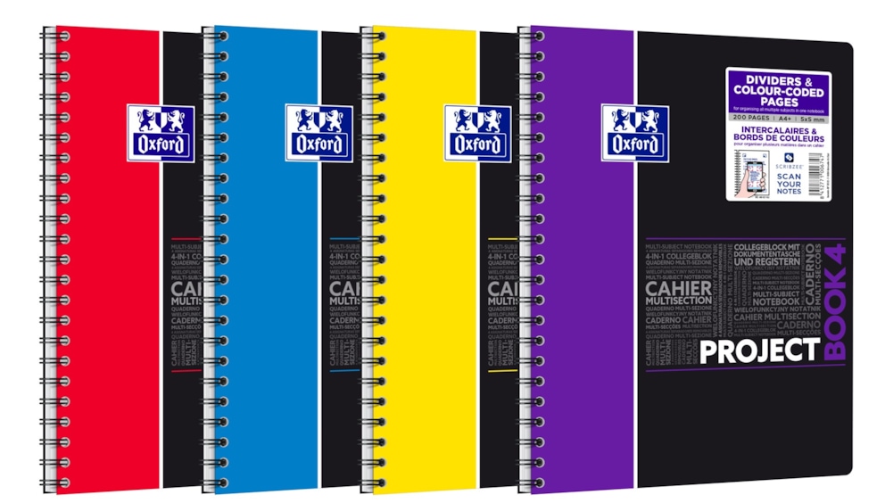 KOŁONOTATNIK OXFORD STUDENT PROJECTBOOK A4 (233X298) 80K KR PP