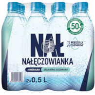 WODA NAŁĘCZOWIANKA DELIKATNIE GAZOWANA 500ML NESTLE 12szt
