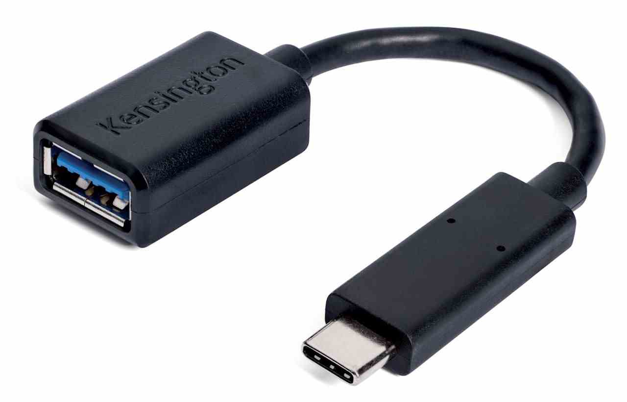 Adapter Kensington CA1000, z portu USB-C na USB-A, czarny