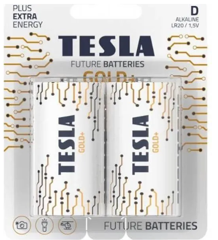 Baterie alkaliczne Tesla Gold+ LR20 D 2 sztuki