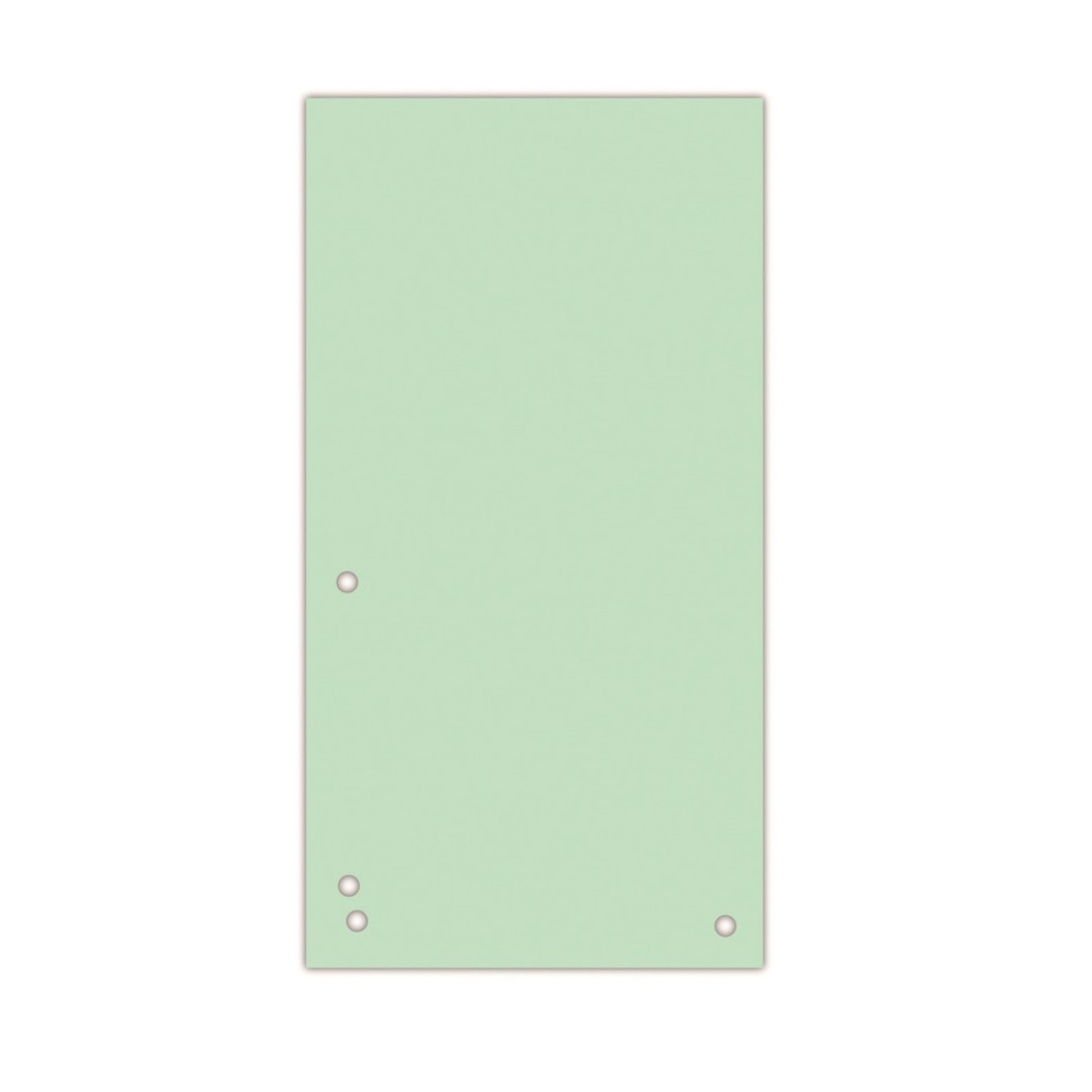 Przekładki DONAU, karton, 1/3 A4, 235x105mm, 100szt., zielone