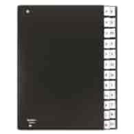 Teczka korespondencyjna DONAU, karton, A4, A-Z, czarna