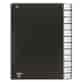 Teczka korespondencyjna DONAU, karton, A4, A-Z, czarna