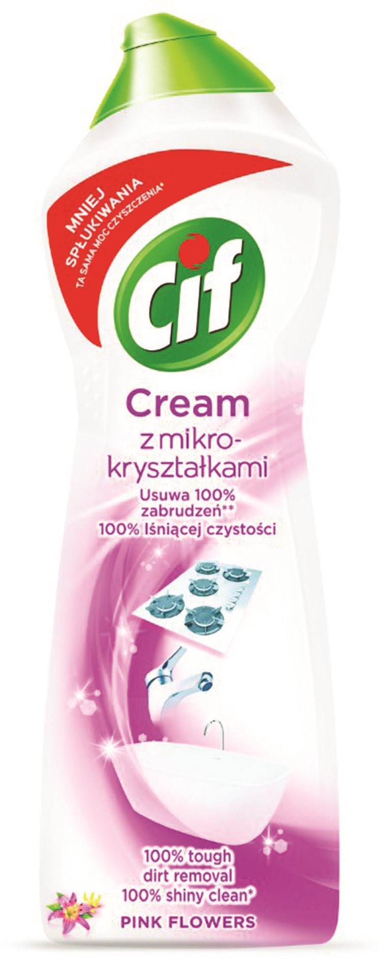 Mleczko do czyszczenia CIF Pink, 780g