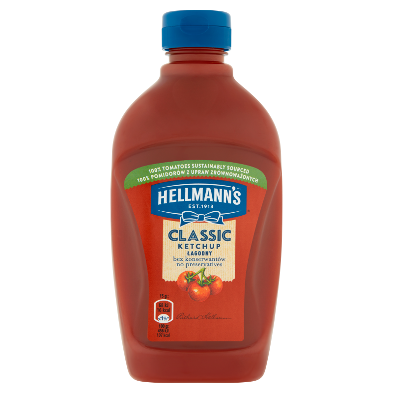 KETCHUP HELLMANN'S LAGODNY 485G UNILEVER