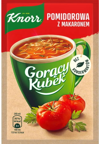 ZUPA KNORR GORACY KUB POMIDOR Z MAKARON 19G UNILEVER