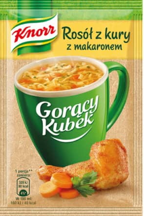 ZUPA KNORR GORĄCY KUB ROSÓŁ Z KURY Z MAKARONEM 12 g UNILEVER