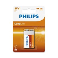 Bateria 9V Philips LongLife 6F22