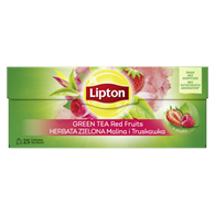 Herbata zielona malina i truskawka Green Tea Lipton 25 torebek