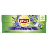 Herbata zielona Green Tea Earl Grey Lipton 25 torebek