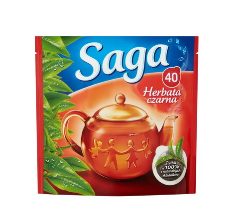 Herbata Saga opakowanie 40 torebek