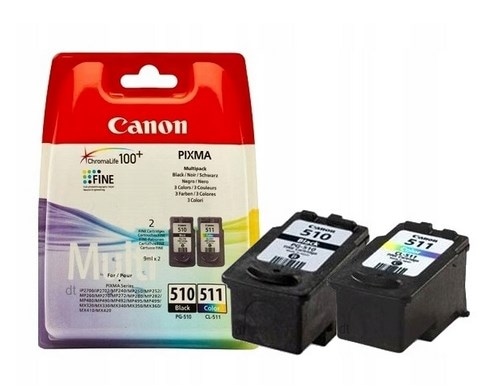 Zestaw dwóch tuszy Canon PG510/CL511 do MP-240/260/270/280/480/490 | CMYK