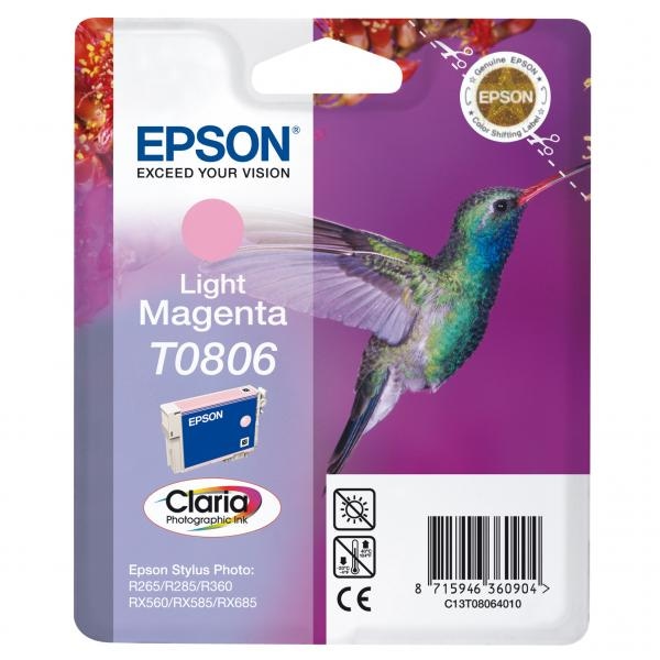 Tusz Epson T0806 do Stylus  Photo  R-265/285/360 RX560  | 7,4ml | light magenta