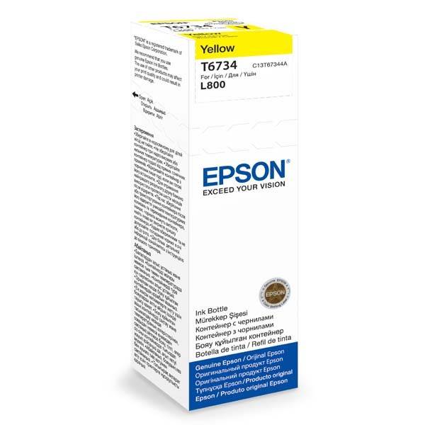 Butelka z  tuszem Epson T6734  do  L800 | 70ml |  yellow