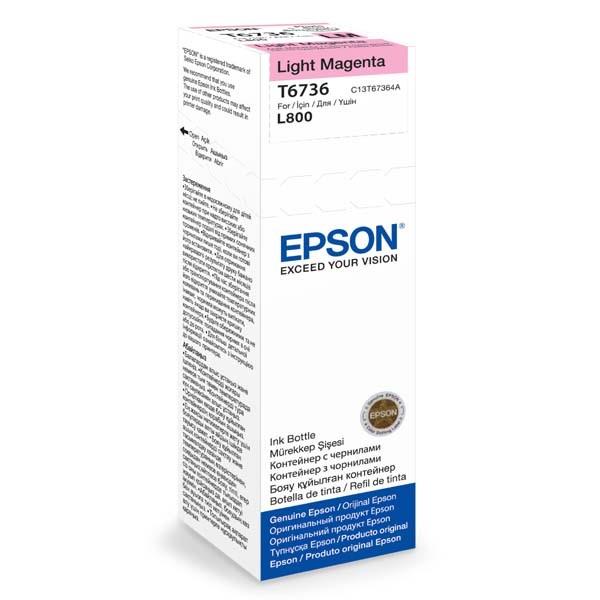 Butelka z tuszem  EpsonT6736 do  L800 | 70ml |  light magenta