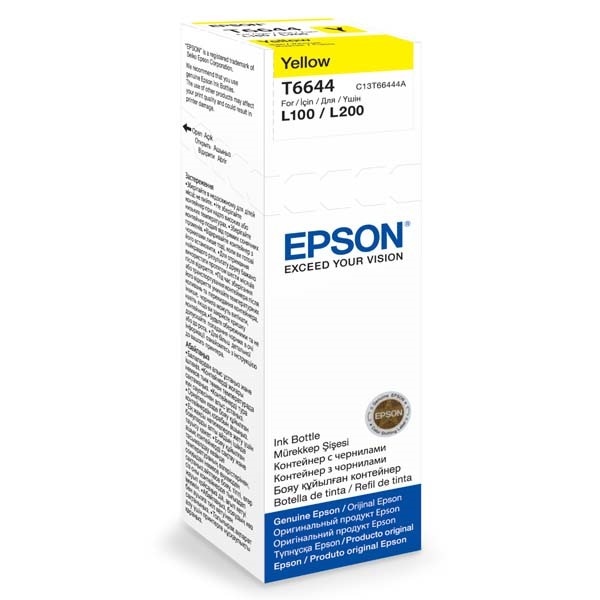 Butelka z tuszem  Epson T6644 do  L-100/200/210/300/355/550  | 70ml | yellow