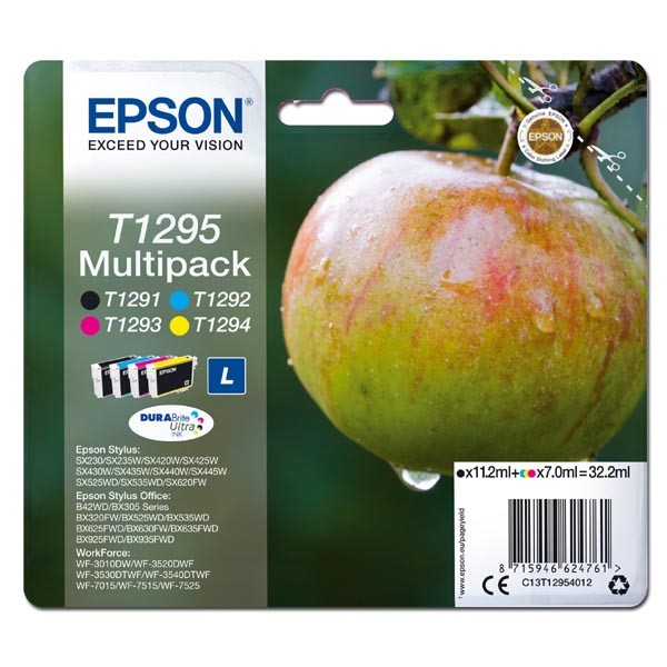 Zestaw tuszy  Epson T1295 do Stylus SX-230/235W/420W/425W/430W | 32,2ml | CMYK