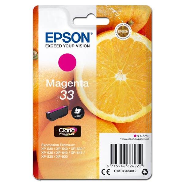 Tusz  Epson  magenta Claria T33  singlepack