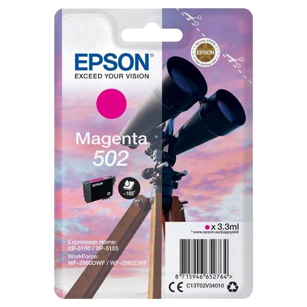 Tusz Epson 502 do  Expression Home XP-5105/XP-5100 | 3,3 ml | Magenta