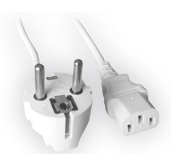 Kabel zasilający 1,8m biały