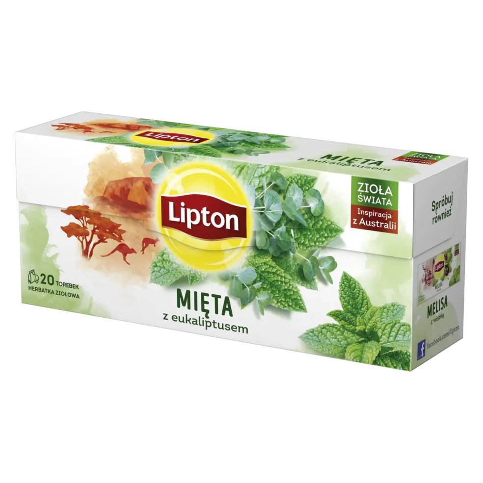 Herbata ziołowa mięta z eukaliptusem Zioła Świata Lipton 20 torebek