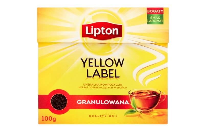 Herbata LIPTON czarna, Yellow Label, granulowana, 100g
