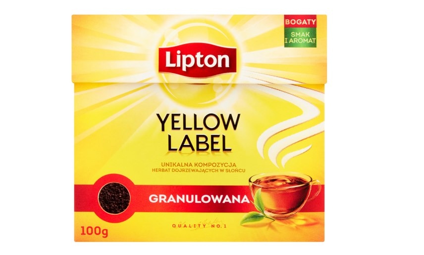 Herbata LIPTON czarna, Yellow Label, granulowana, 100g