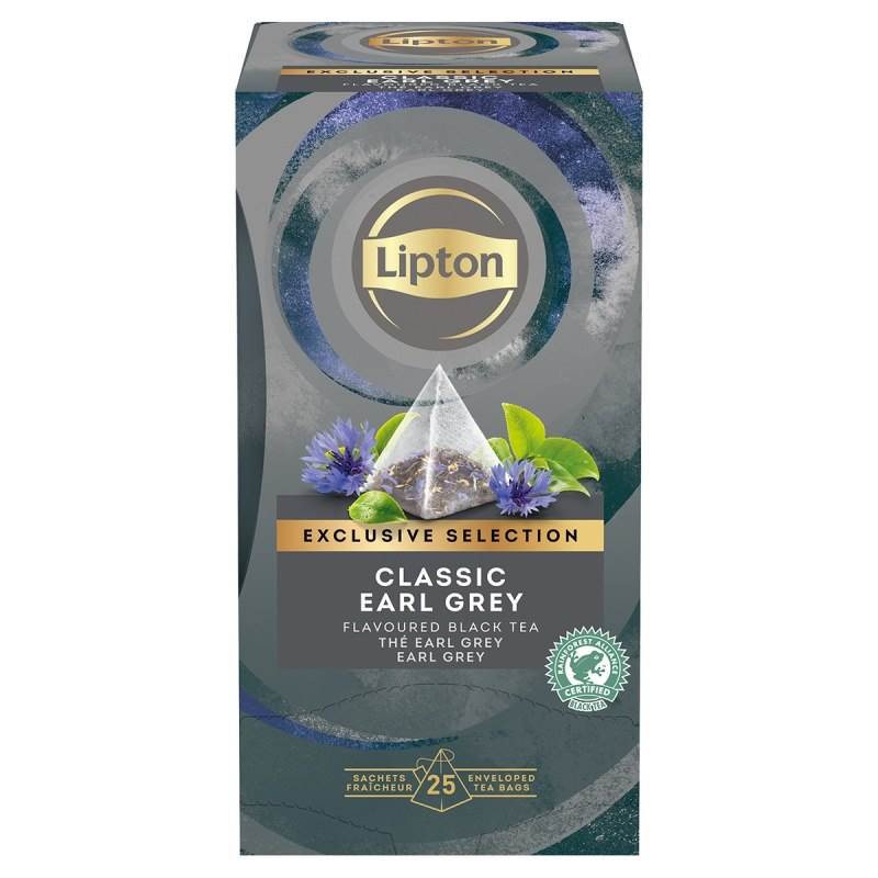 Herbata LIPTON Exclusive Selection, piramidki, Earl Grey, 25 kopert