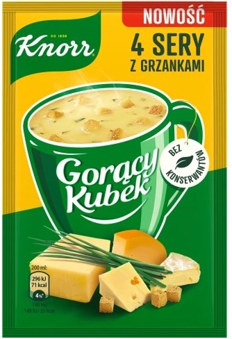 ZUPA KNORR GORĄCY KUBEK CZTERY SERY 17 g UNILEVER