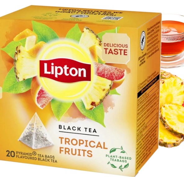 Herbata czarna owoce tropikalne Black Tea Lipton 20 piramidek