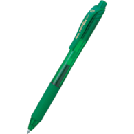 pióro kulkowe z płynnym tuszem żelowym, na wkłady wymienne LR7, system przyciskowy zielony Pentel