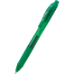pióro kulkowe z płynnym tuszem żelowym, na wkłady wymienne LR7, system przyciskowy zielony Pentel