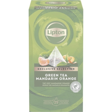 Herbata LIPTON Exclusive Selection, piramidki, mandarynka i pomarańcza, 25 kopert