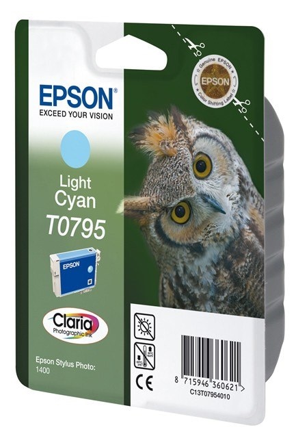 Tusz Epson T0795  do Stylus  Photo  1400/1500W/P50/PX660 | 11,1ml | light cyan