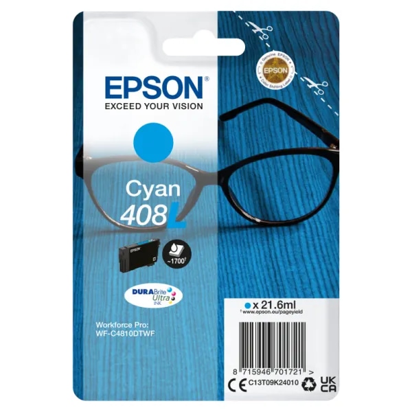 Tusz EPSON C13T09K24010 T09K240 408L cyan