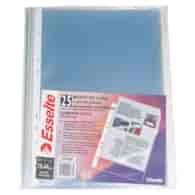 Koszulki  Esselte A4 maxi, w 30% z przedużytkowego tworzywa z odzysku, 100 mic. 25 szt./folia