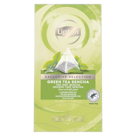 Herbata LIPTON Exclusive Selection, piramidki, zielona sencha, 25 kopert