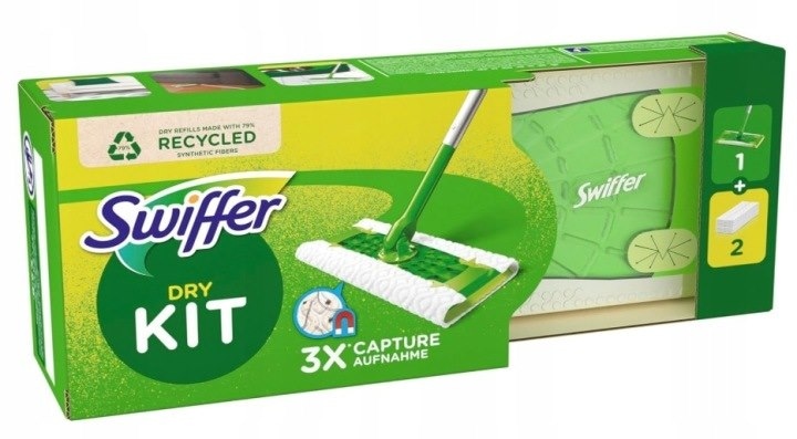 Mop  SwifferZielony + 2 ścierki