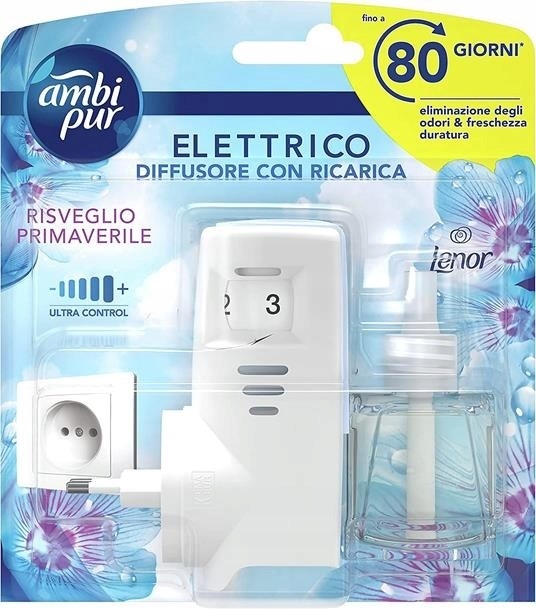 Ambi Pur Urządzenie + Wkład do Elektrycznego Odświeżacza Powietrza Lenor Primaverile 20ml