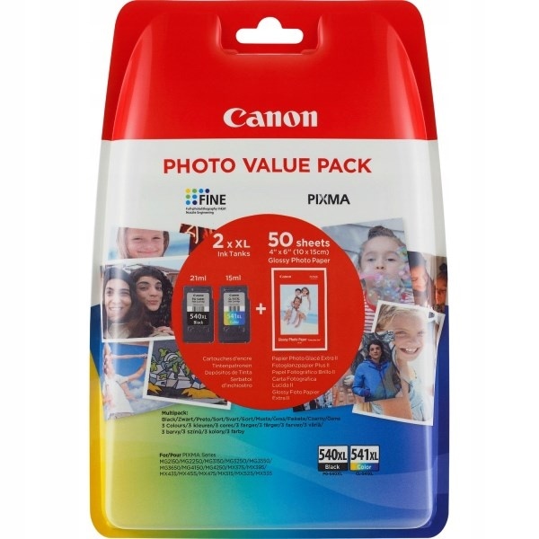 Tusz Canon value pack  PG-540XL+Cl-541XL+papier photo (PG-540XL+CL-541XL bk/col)