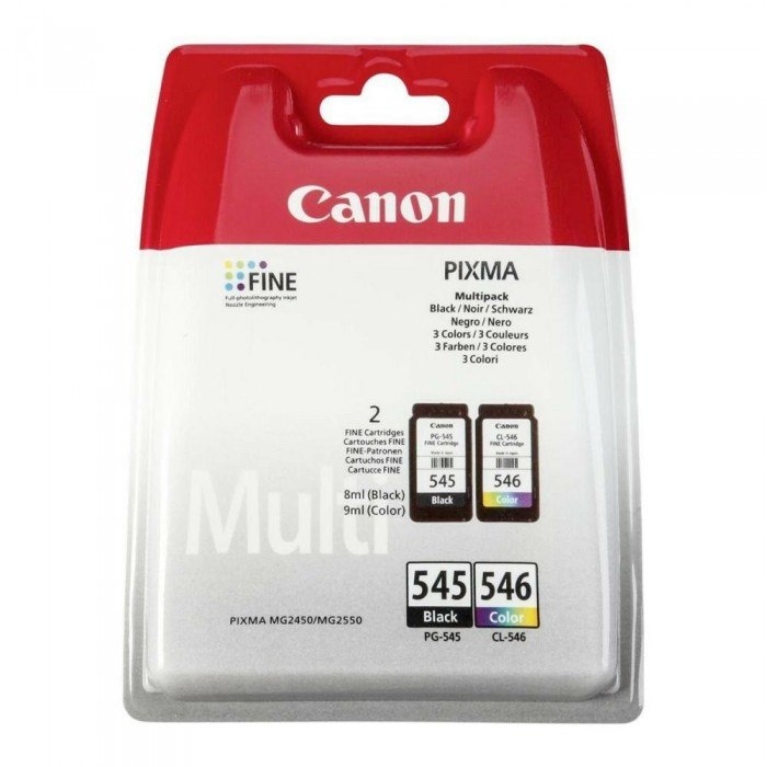 Zestaw  dwóch  tuszy Canon PG545/CL546  do  MG-2450/2550 | 2 x 8ml | CMYK